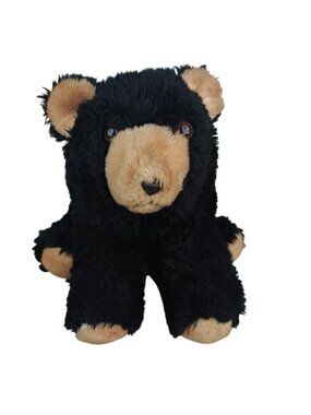 Vintage Russ Berrie Blackie Plush Bear Synthetic Fibers Stuffed Animal 12"
